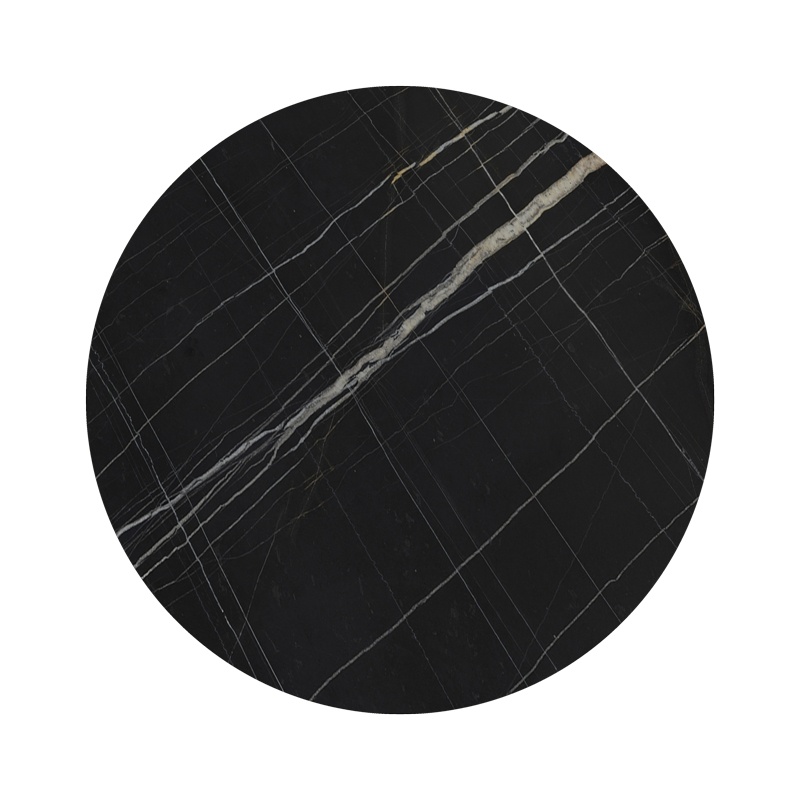 Blat de masa, Relian, Rotund, Negru, 60x60x1.2 cm