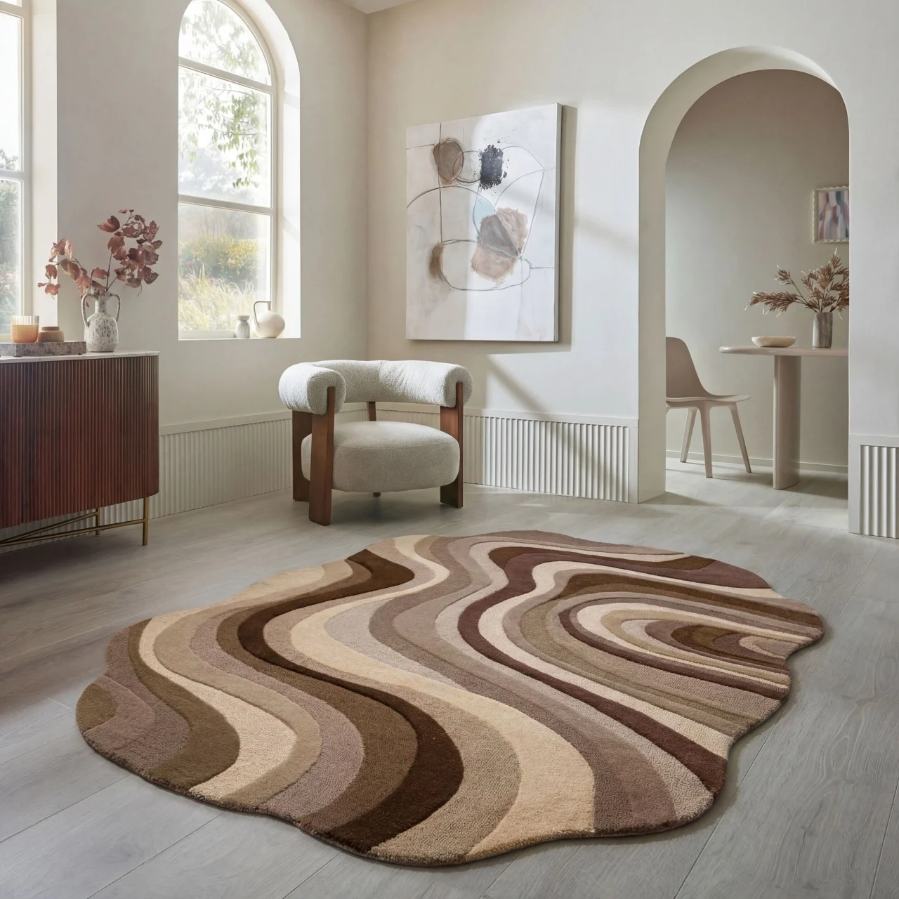 Covor oval Envy Wool Natural 160x230 cm