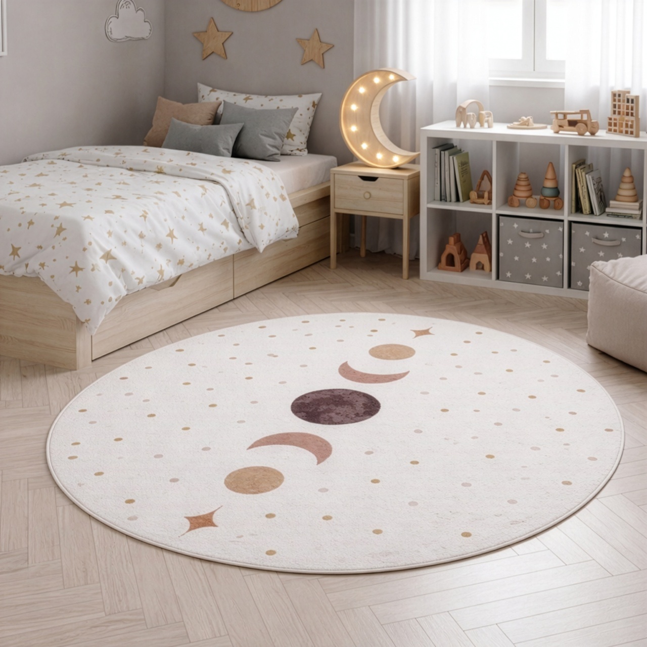Covor rotund Coco V6 Crem 160x160 cm