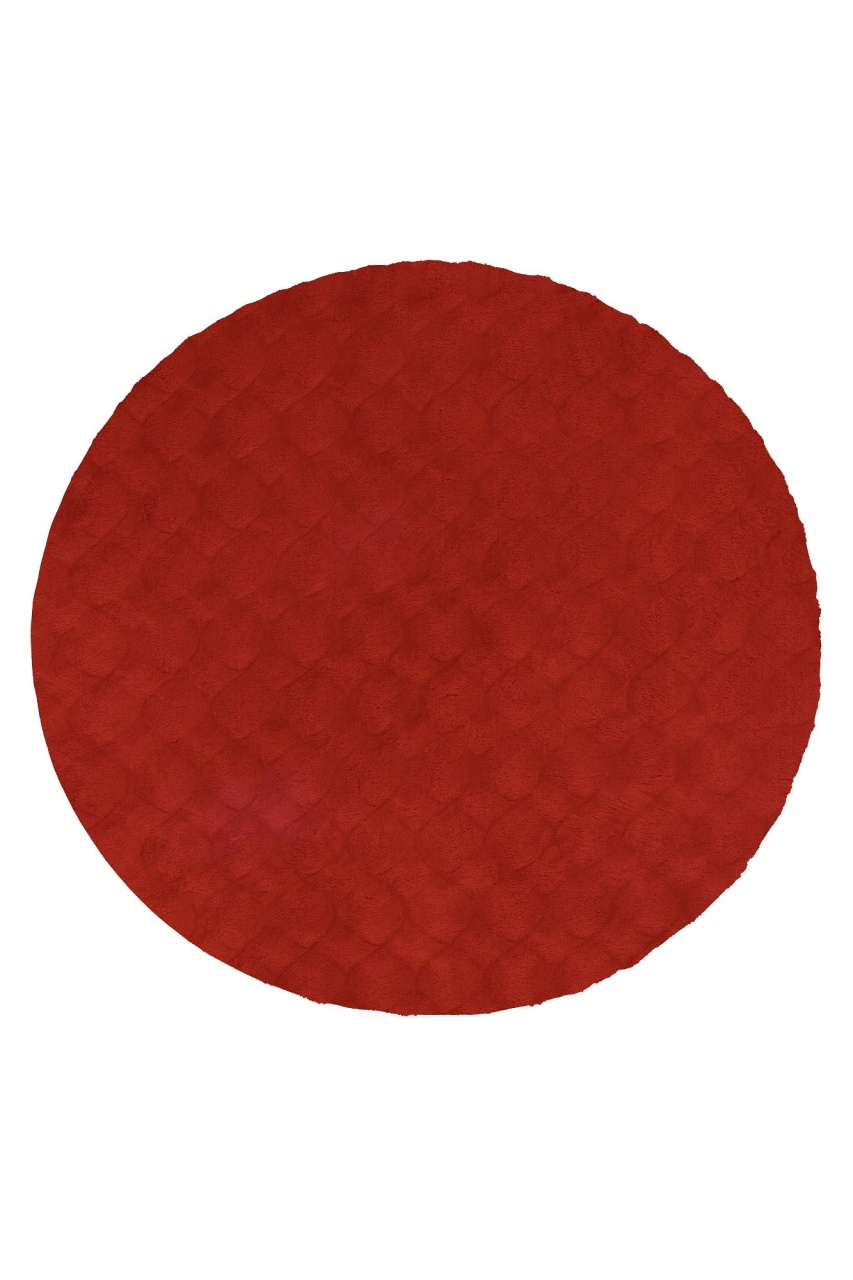 Covor rotund Diamond Cut Rosu 120x120 cm