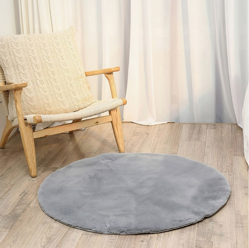 Covor Rotund, Soft, Gri, 80x80 cm, Delta LOP 070