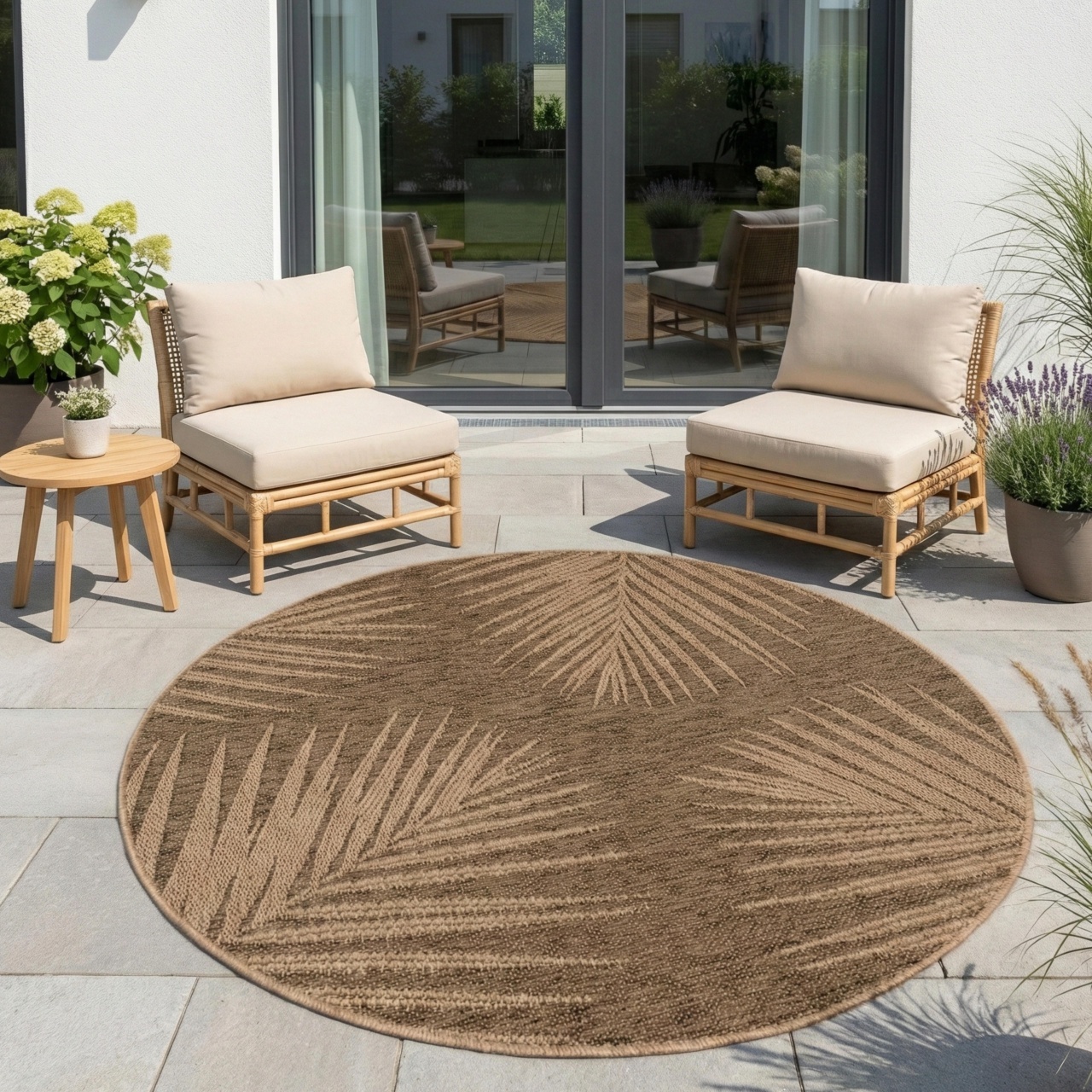 Covor rotund Timber V3 Maro 120x120 cm