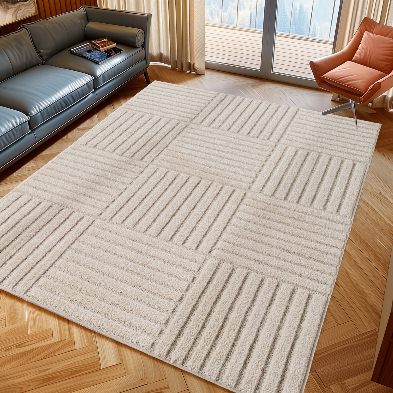 Covor traversa Art boho V3 Crem 80x150 cm