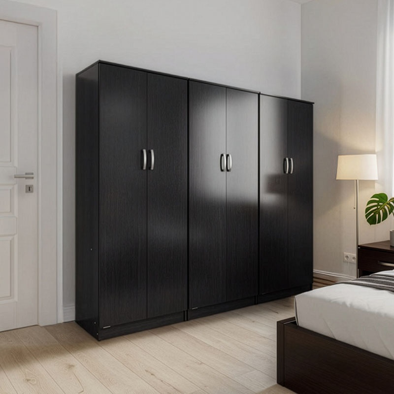Dulap cu 6 usi, Athos, V2, Wenge, 240x42x180 cm