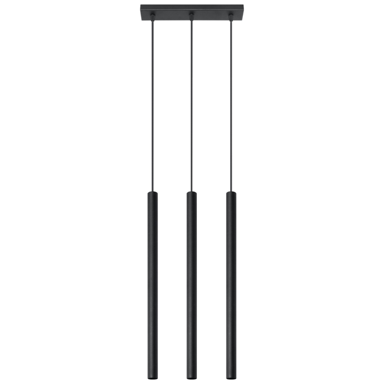 Lustra suspendata Pastelo Negru 30x5x90 cm