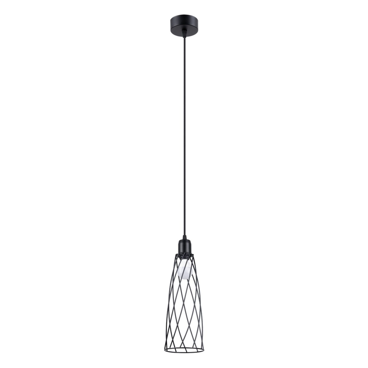 Lustra suspendata Suba Negru 12x12x139 cm