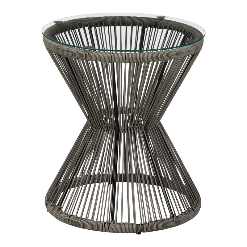 Masuta de cafea de gradina, Mabil, Gri, 50x50x55 cm