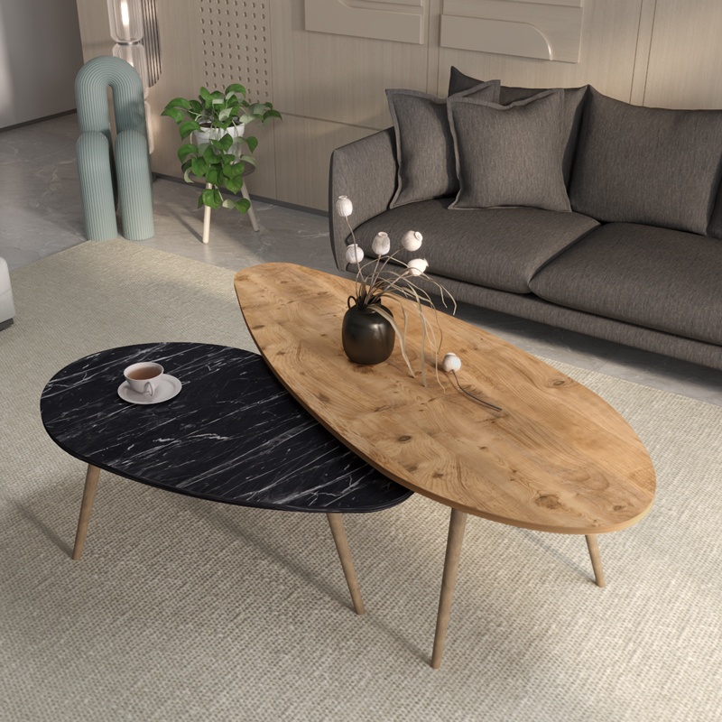 Masuta de cafea Monty Natural 116x46x46 cm