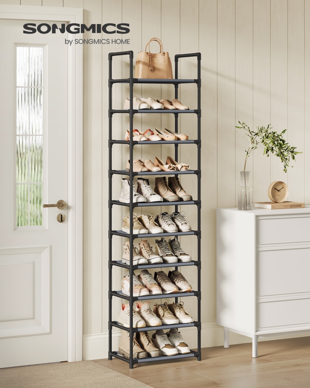 Pantofar modular Songmics Gri 45x28x173 cm