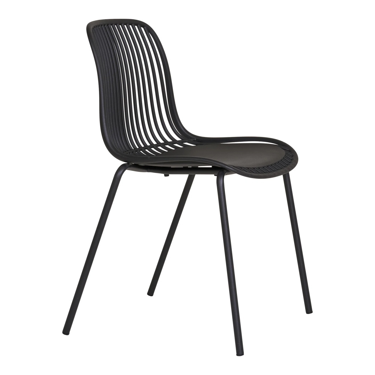 Scaun dining Branson, Negru, 55x46.5x82 cm