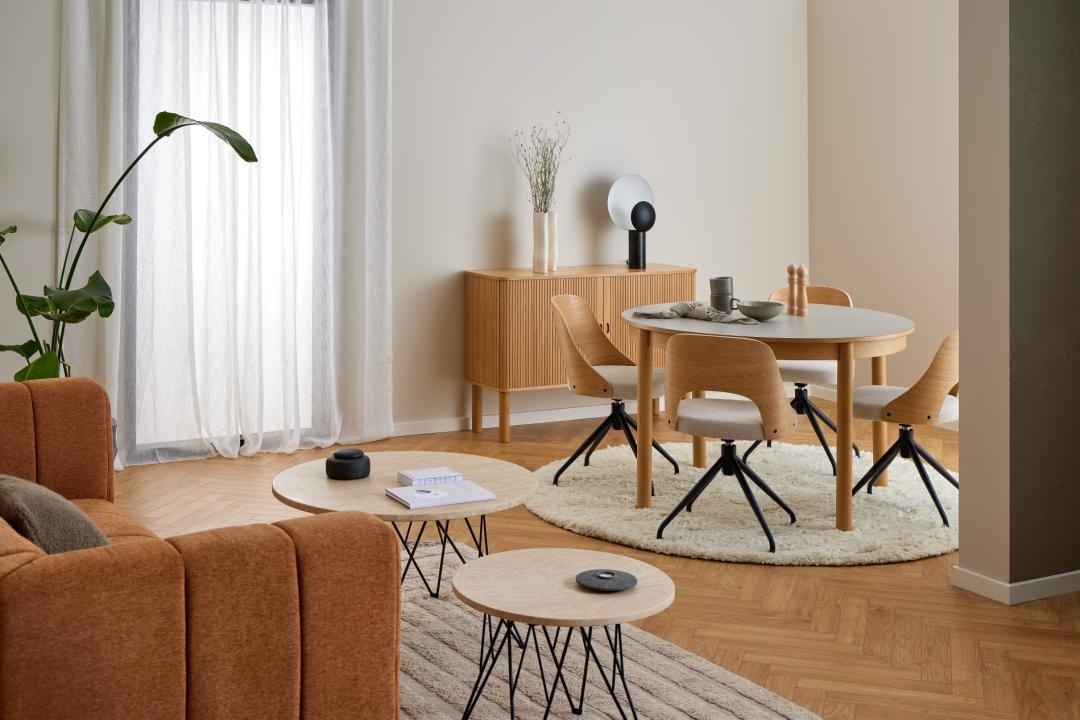 Scaun dining Lucy, Bej, 79x48x53 cm
