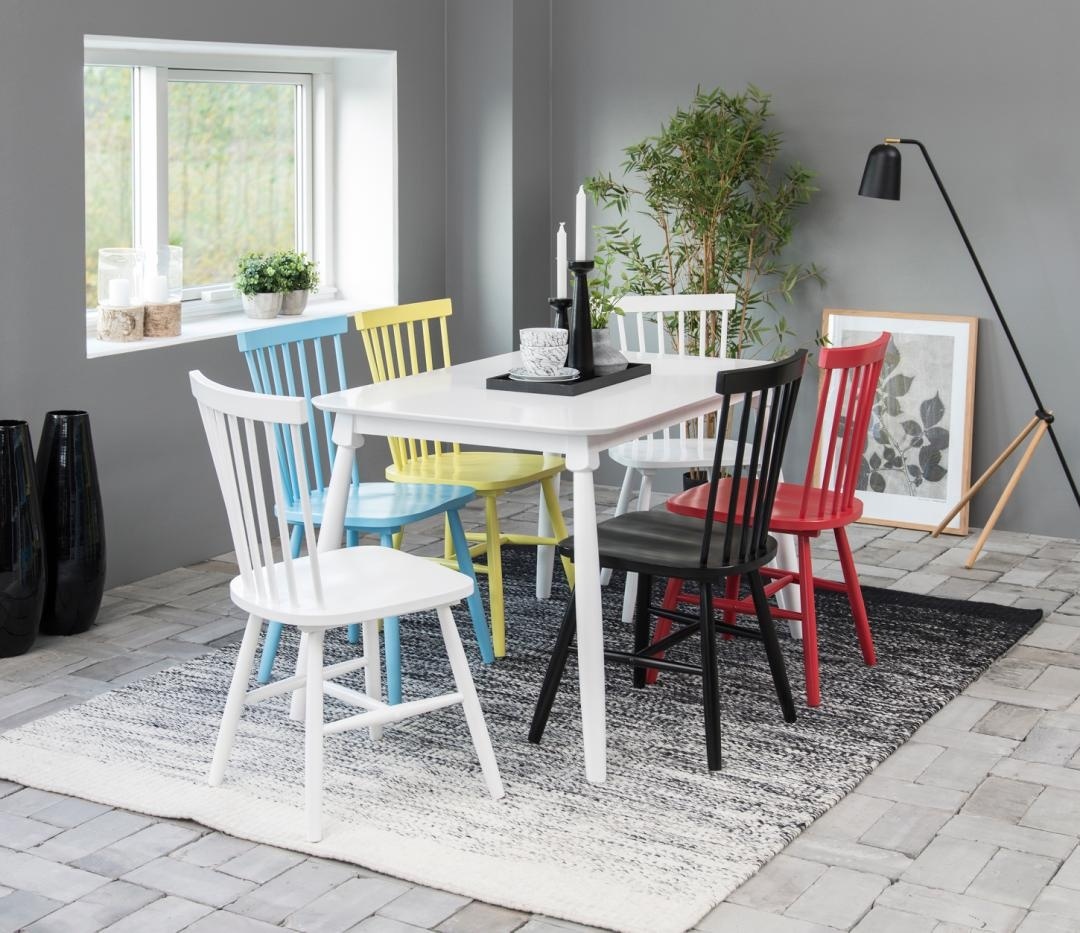 Set 2 piese Scaune dining Riano, Alb, 86x50.5x49.5 cm