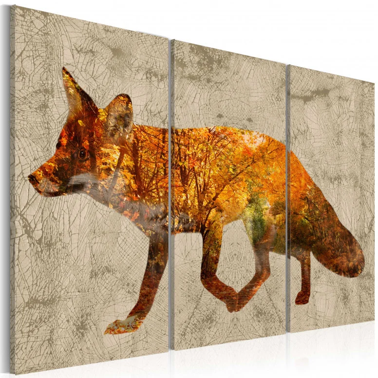Tablou - Fox in the Wood 120x80 cm