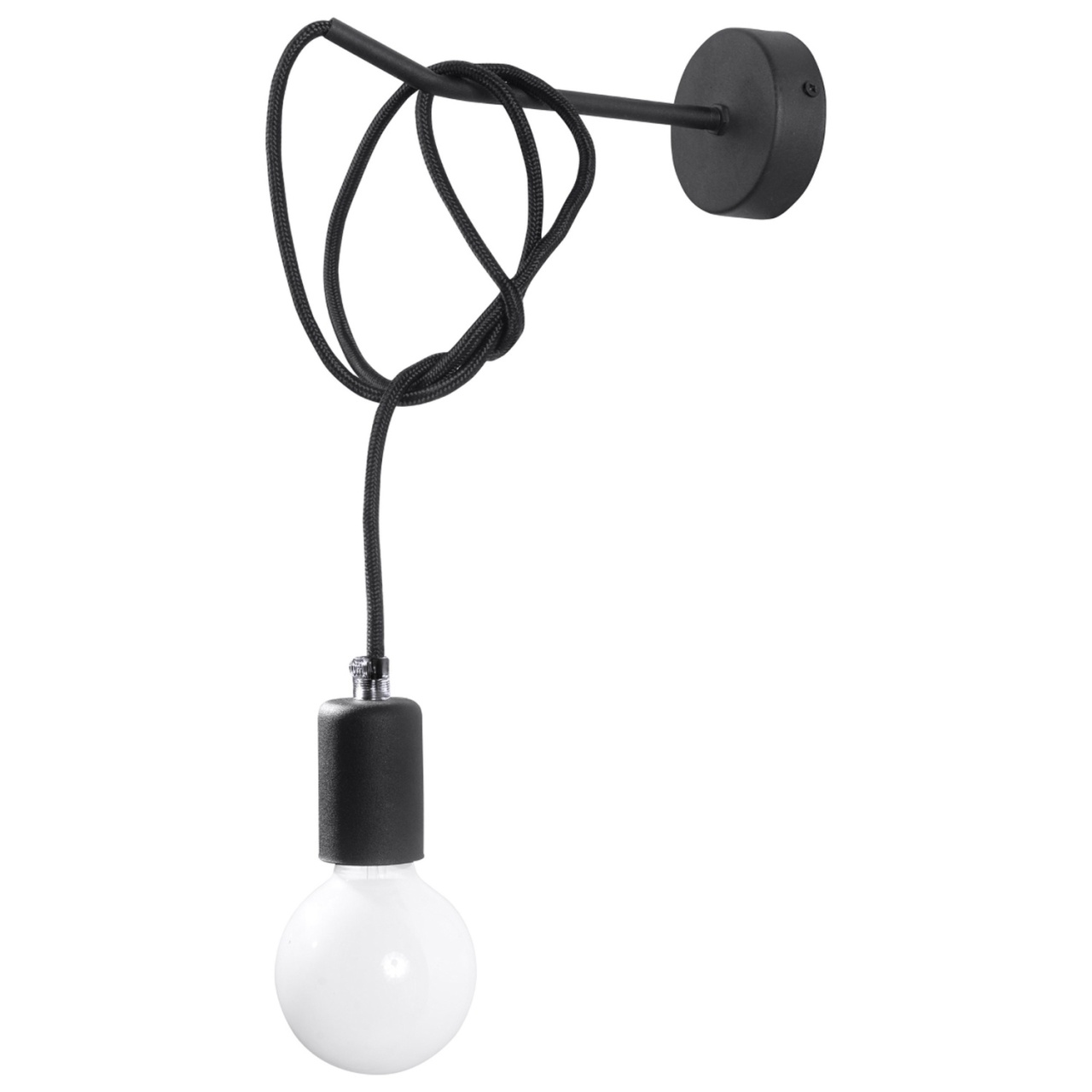 Aplica perete Edison Negru 8x23x100 cm