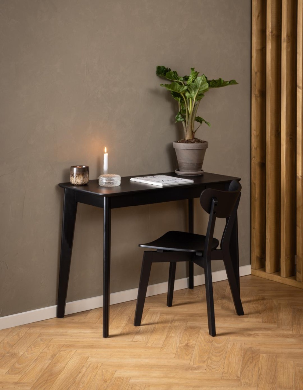 Birou Roxby, Negru, 75x100x50 cm