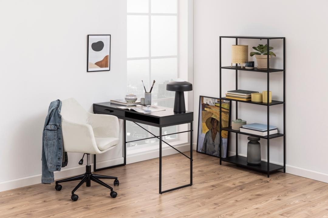 Birou Seaford, Negru, 75x110x45 cm