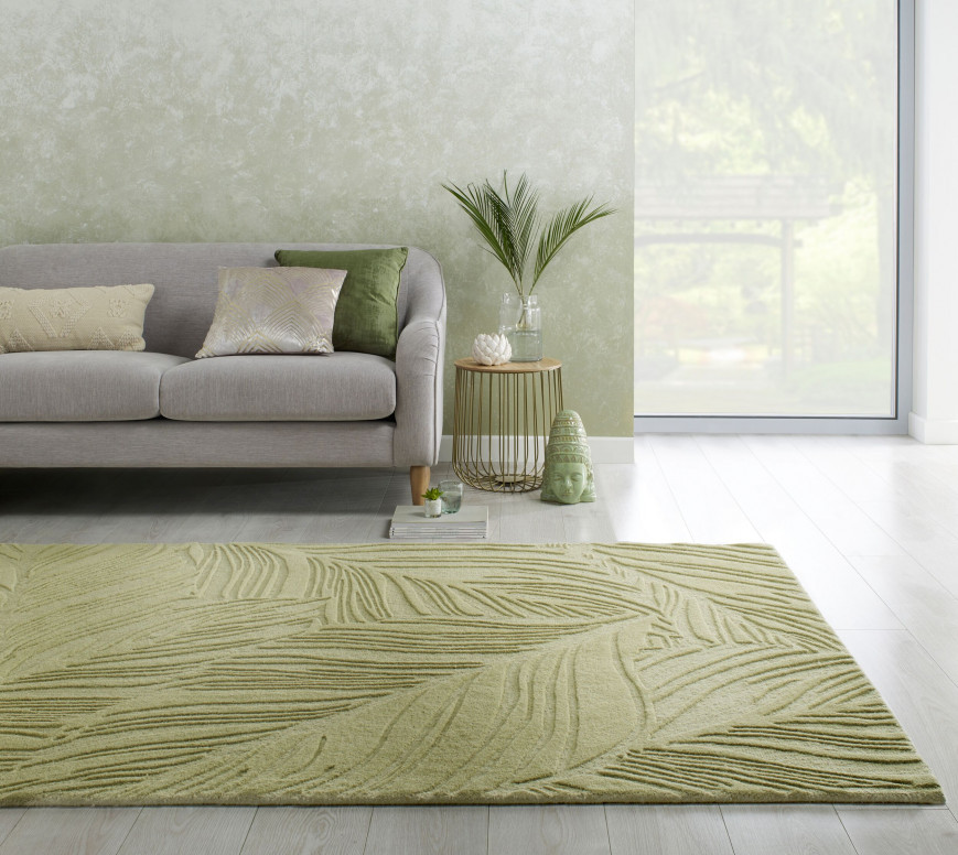 Covor Lino Leaf Sage 160x230 cm, Flair Rugs