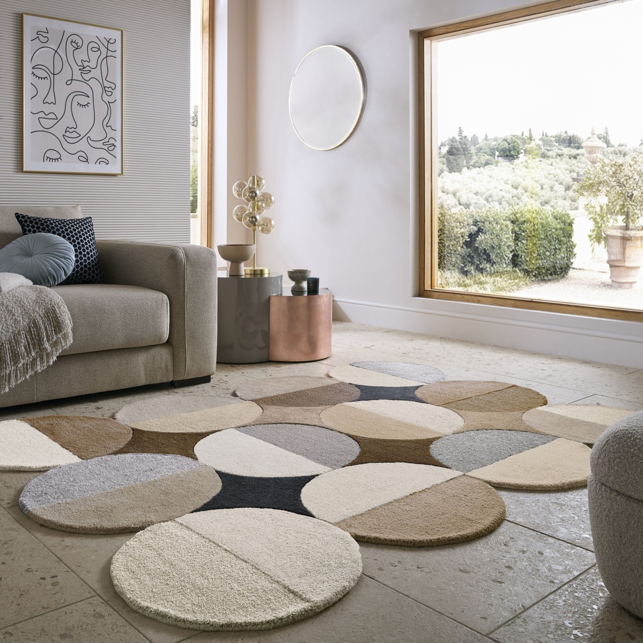 Covor Mia Ellipse Natural 160x230 cm, Flair Rugs