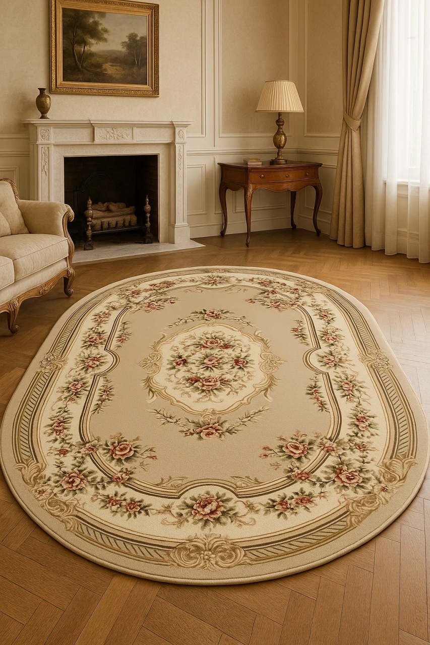Covor Oval, Lotos, Bej, 80x150 cm, Delta 575 110