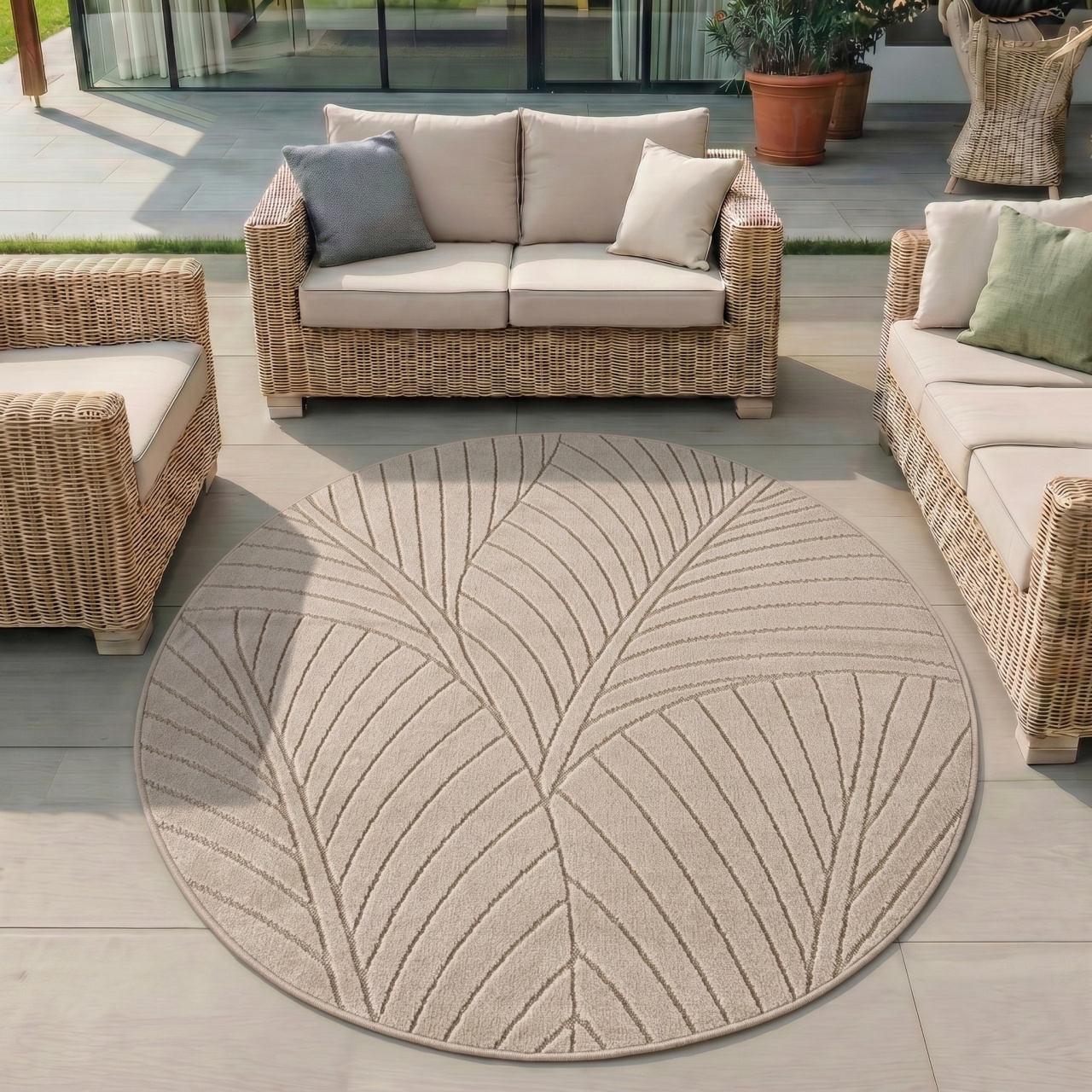 Covor Rotund NOVA V3 Bej 200x200 cm