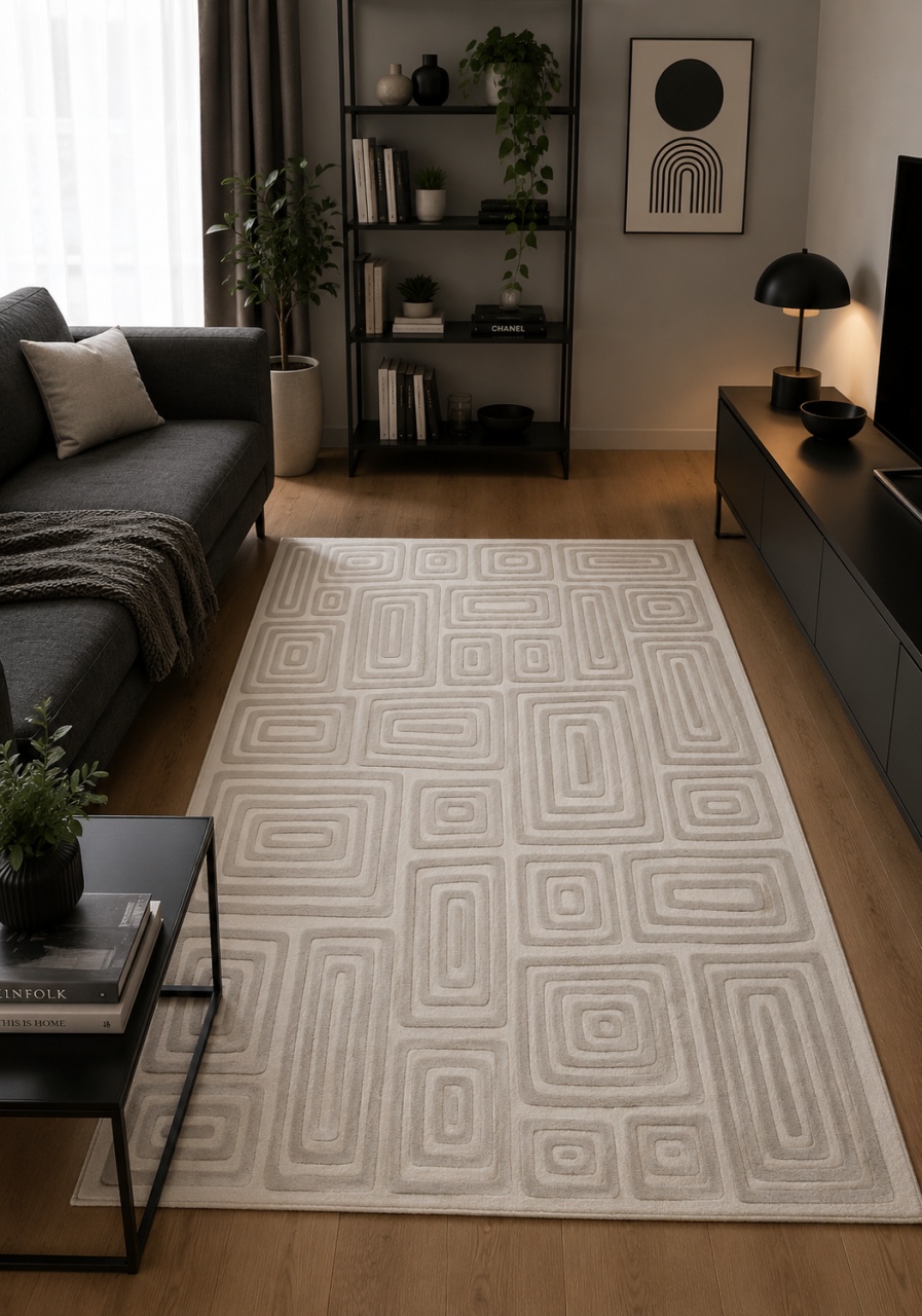 Covor, Sofia, Alb, 120x170 cm, Delta Sofia 41012 1002
