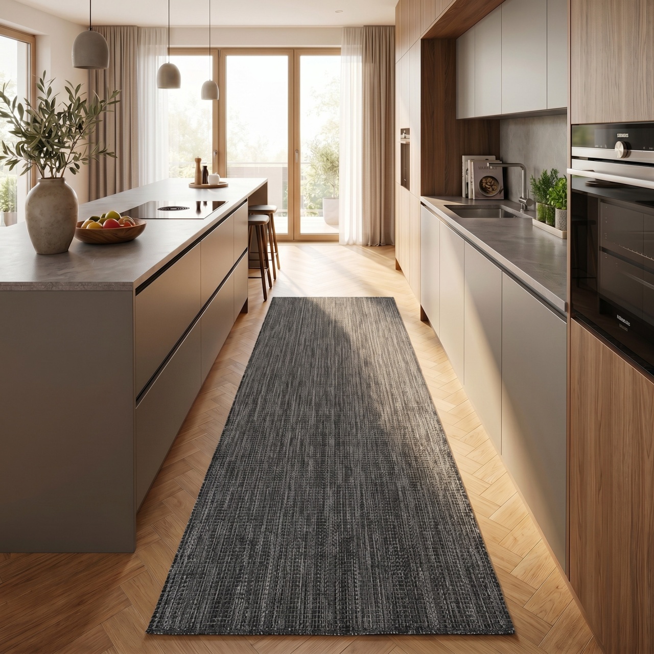 Covor Traversa MIRA V1 Negru 80x250 cm