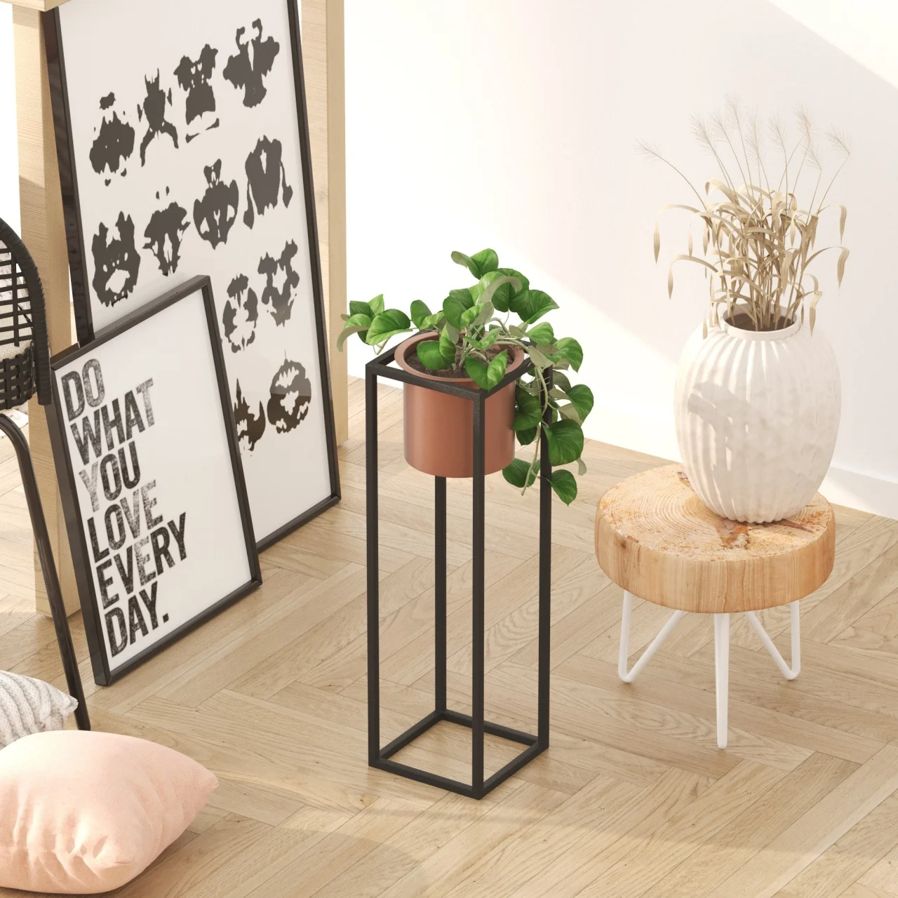 Ghiveci decorativ GED023B Cupru 15x50x15 cm