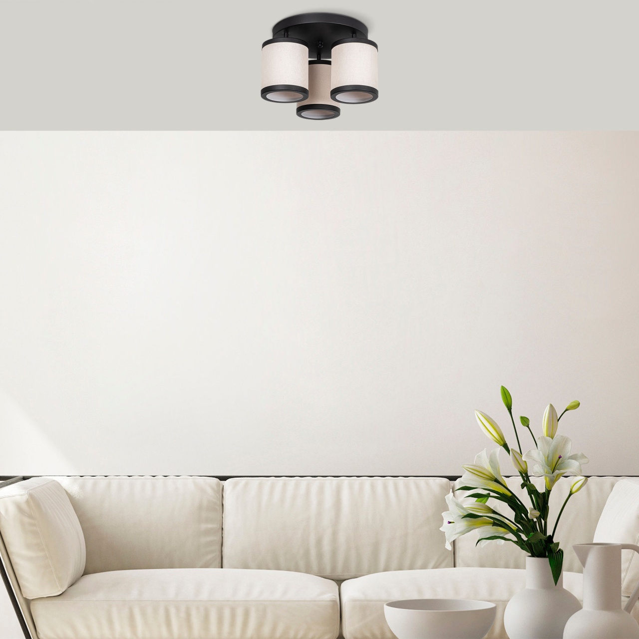 Lustra Way Negru 40x40x22 cm