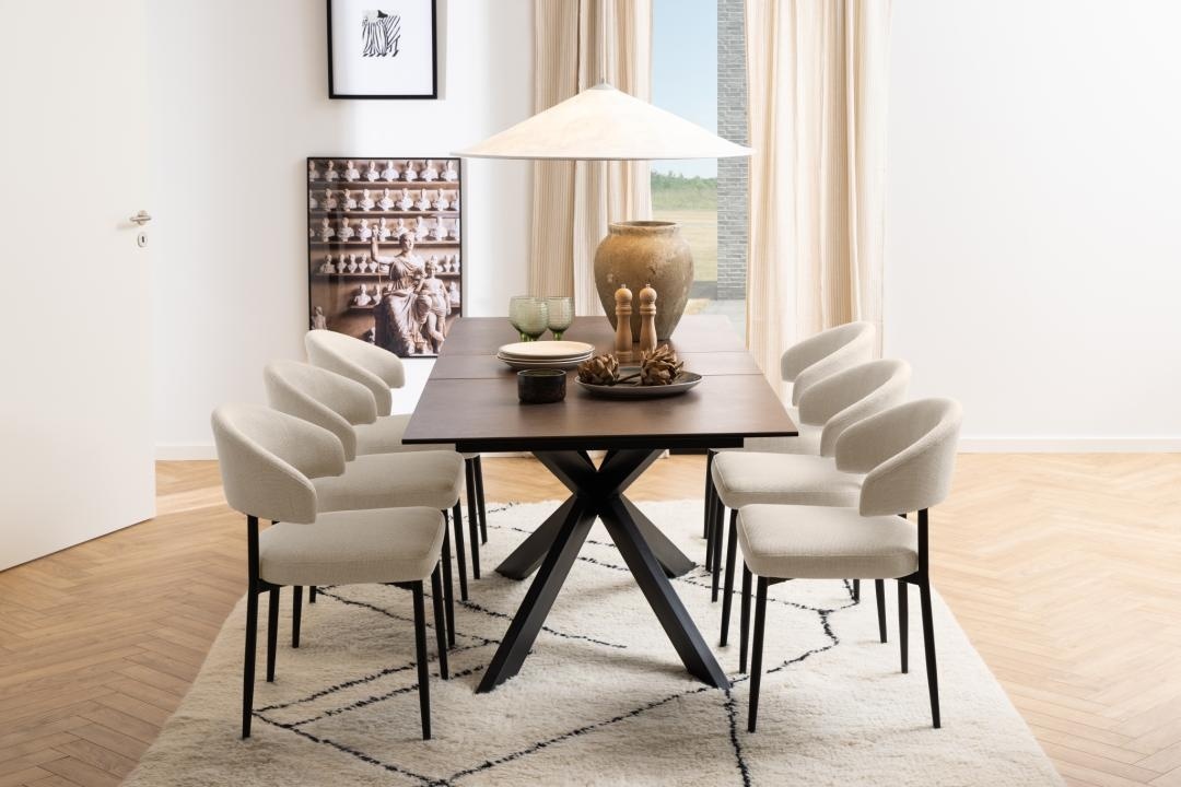 Masa dining Irwine, Maro, 76x210x90 cm