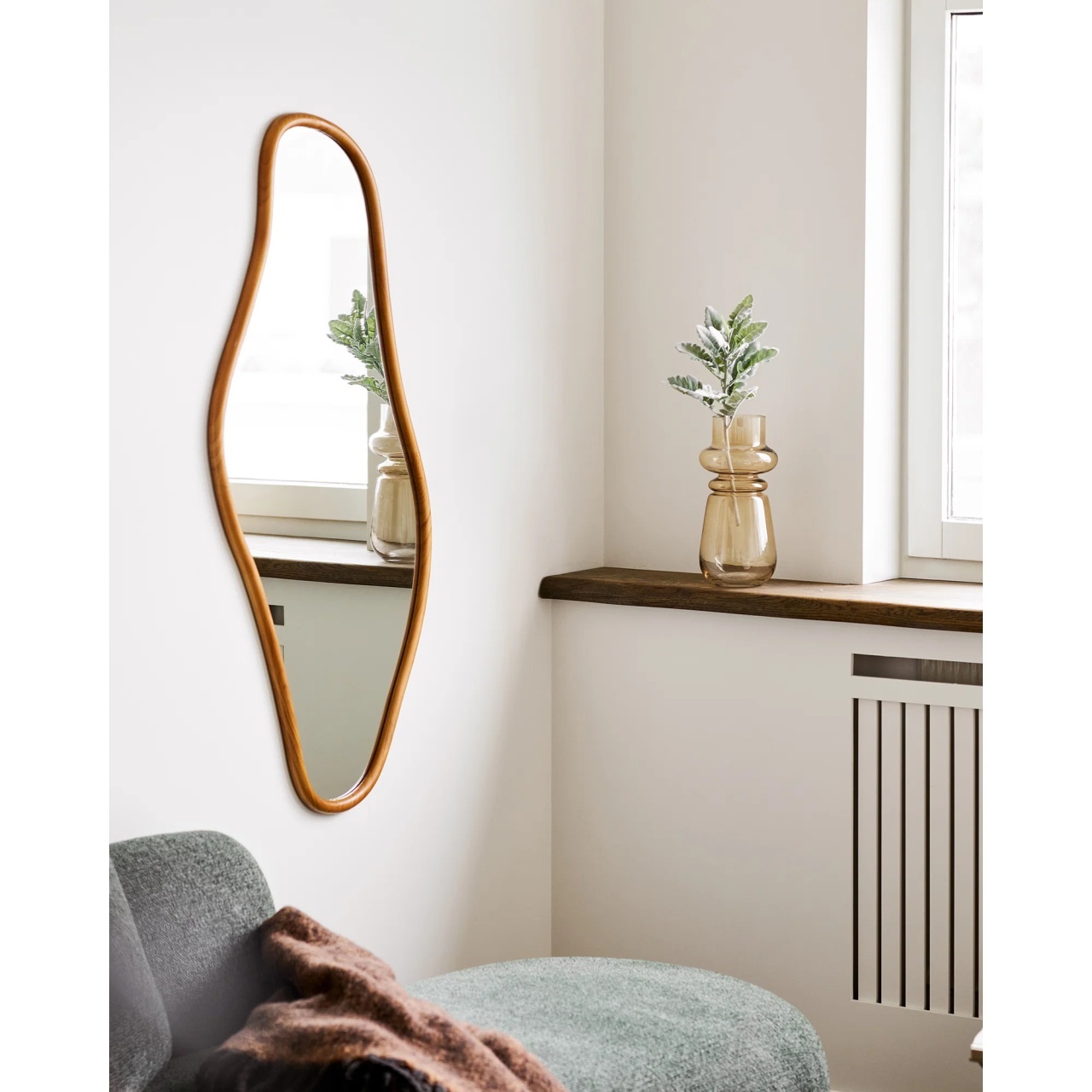 Oglinda de perete Brandsby, Natural , 2x60x120 cm