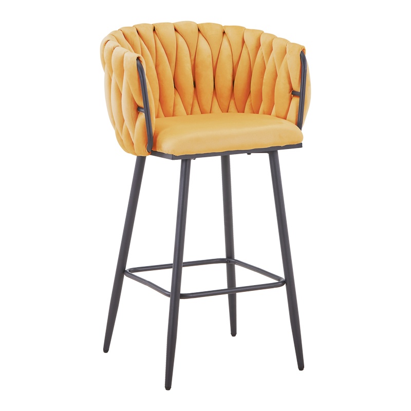 Scaun de bar Vivian Galben 57x50x100 cm