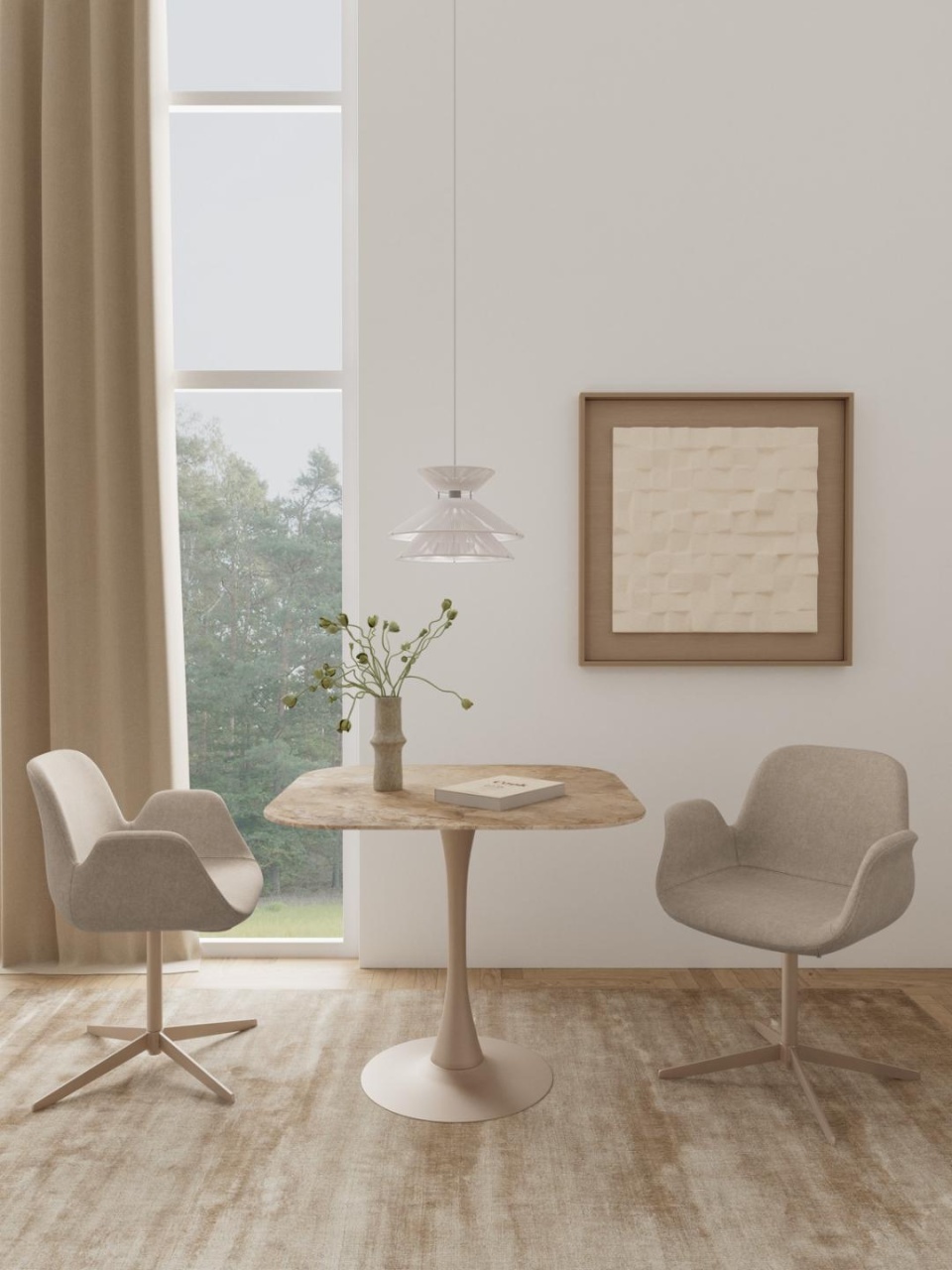 Scaun dining Beth V3, Maro, 81x57.5x55 cm