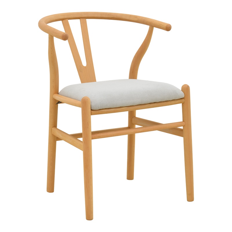 Scaun Wishbone, Gri, 51x58x73 cm