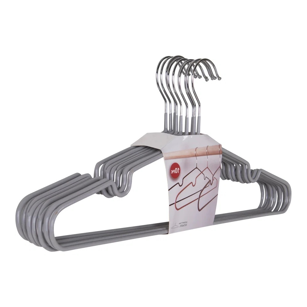 Set 10 piese Umerase metalice Massa, Gri, 4x41x18 cm