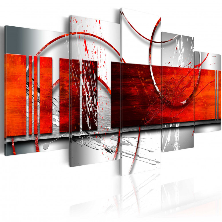 Tablou - Emphasis: red theme 200x100 cm
