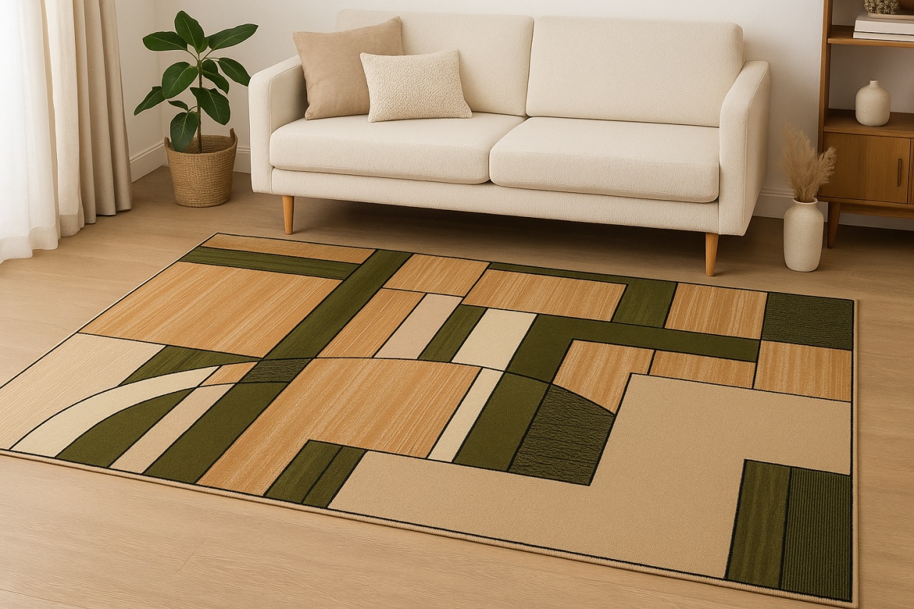Covor, Lotos, Verde, 150x230 cm, Delta 538