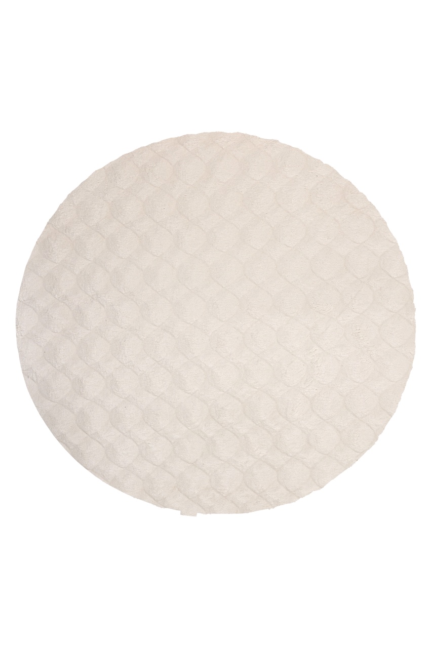 Covor rotund Diamond Cut Crem 120x120 cm