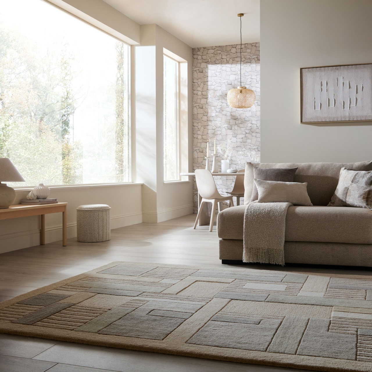 Covor Vara Wool Natural 160x230 cm