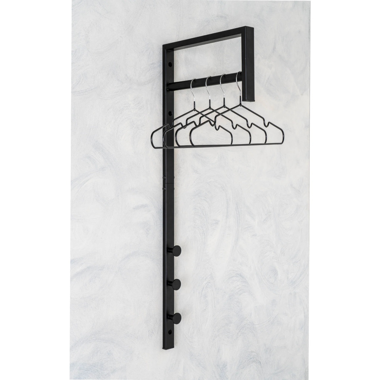 Cuier Trento, Negru, 30x3x82 cm