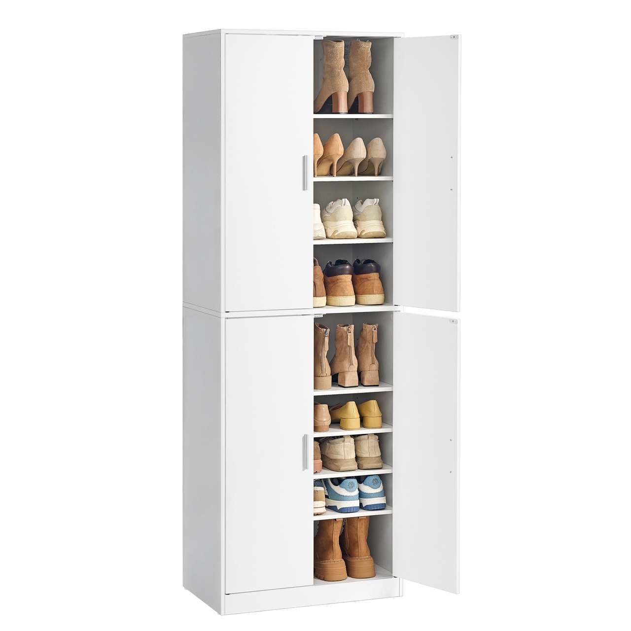 Dulap pantofar 4 usi, Custos, Alb, 60x36x175.1 cm