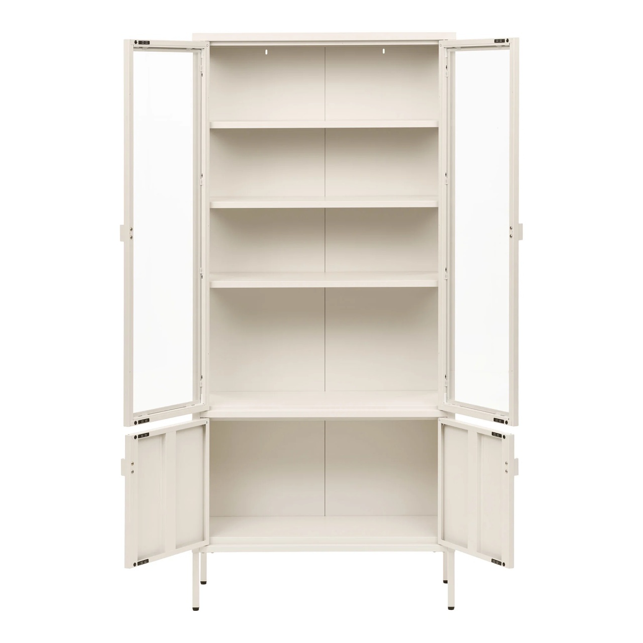 Dulap vitrina Brisbane, Alb pal, 35x80x180 cm