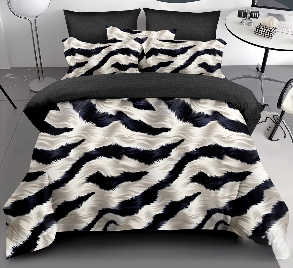 Lenjerie Zebra Chic 6 Piese (Finet)