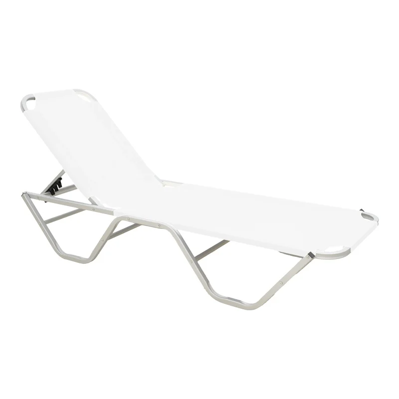 Sezlong, Dessie, Alb, 59.5x193x29.5 cm