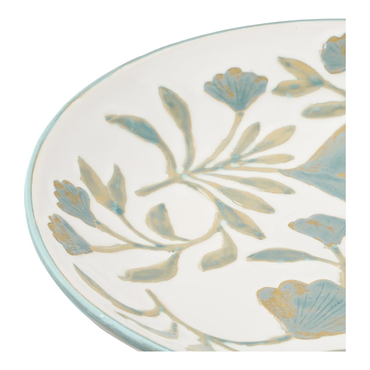 Tava decorativa, Alb, 35.5x35.5x5 cm