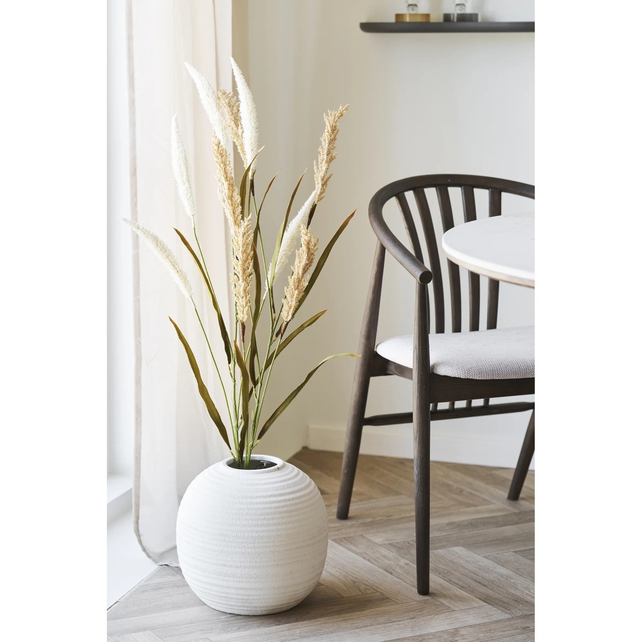 Vaza decorativa, Alb, 30x30x28.5 cm