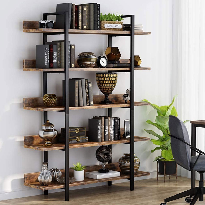 Biblioteca Almond nuc-negru 119x27x185cm