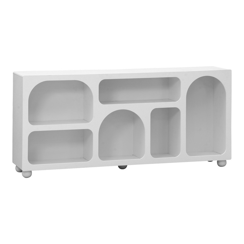 Consola cu rafturi Emersi Alb 164x34x76 cm