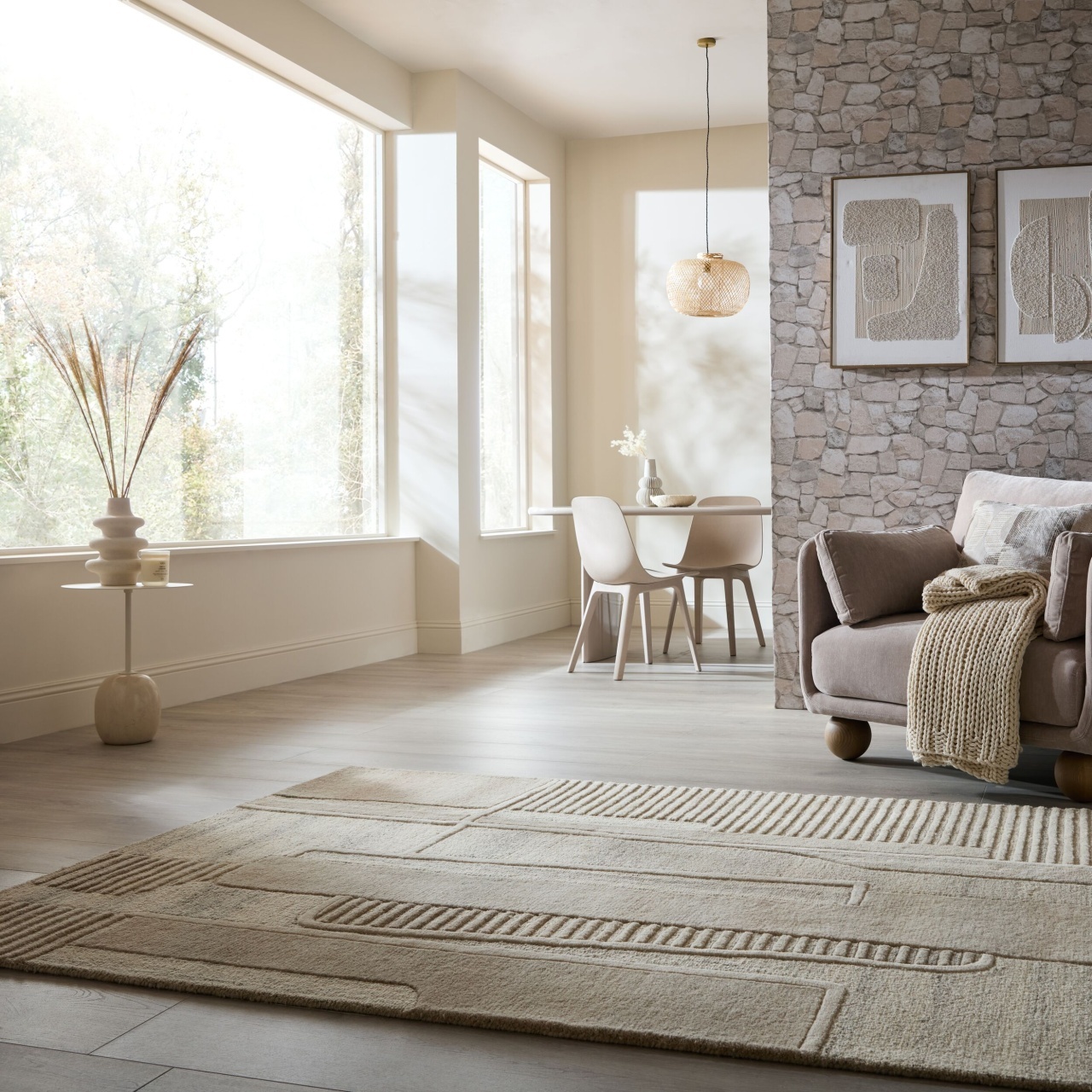 Covor Lira Wool Natural 140x200 cm