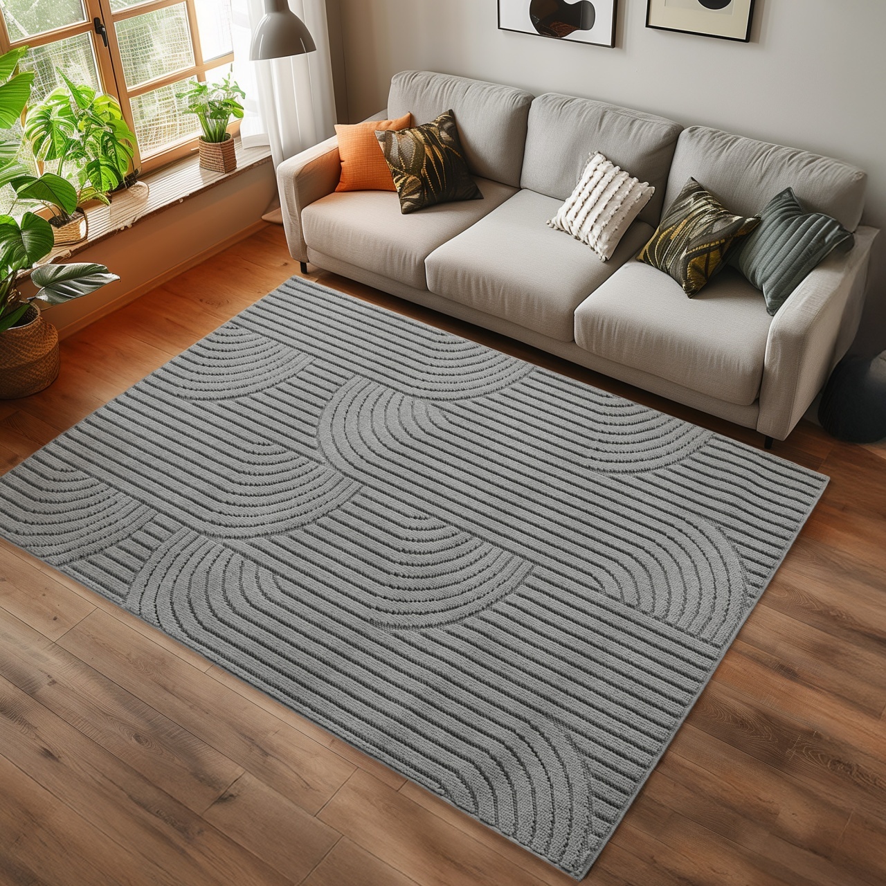 Covor traversa Helix V2 Argintiu 60x110 cm
