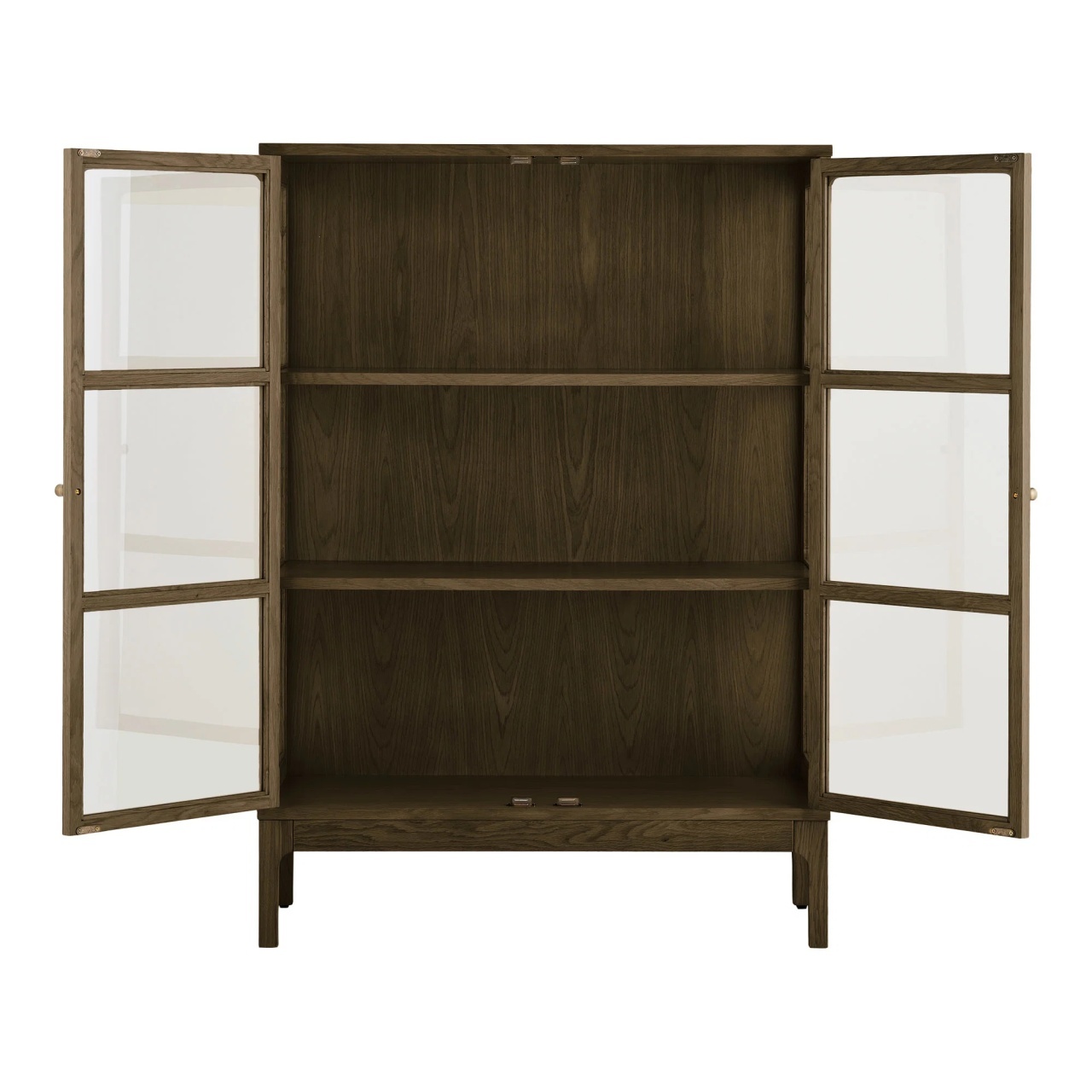 Dulap vitrina Zamora, Maro inchis, 90x40x126 cm